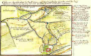 Carte von der Situation der Torf Morre auf Jäschkendorffer grunde - Plan torfowisk